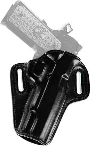Galco CON226B Concealable OWB Black Leather Belt Slide Fits Glock 19 Gen1-5 Fits Glock 19X Fits Glock 23 Gen2-5 Right Hand