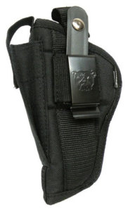 BULLDOG EXTREME SIDE HOLSTER BLACK W/MAG POUCH COMPACT AUTO