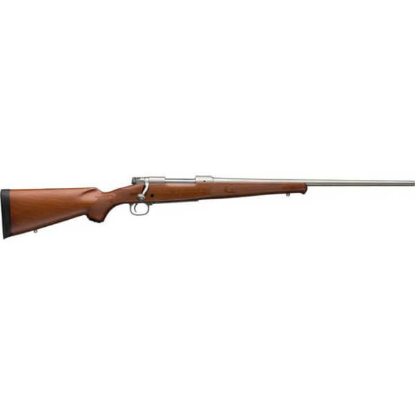 Winchester Repeating Arms 535234233 Model 70 Featherweight 300 Win Mag 3+1 24″ Stainless Steel Free-Floating Barrel  Forged Steel Receiver w/Integral Recoil Lug  Satin Walnut Feather Checkered Stock w/Schnabel Fore-End  Pachmayr Decelerator Recoil Pad
