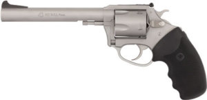 Charter Arms 79960 Pitbull 9mm Luger 5rd 6″ Matte Stainless Steel Barrel Cylinder & Frame Standard Hammer Finger Grooved Black Rubber Grip