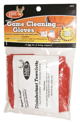 HME GAME CLEANING GLOVE COMBO SHOULDER & WRIST W/TOWLETTE