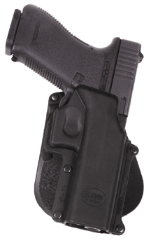Fobus GL2E2RP Passive Retention Evolution OWB Black Polymer Paddle Compatible w/Glock 17/19/22/35 Includes Belt Loops Right Hand
