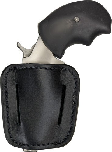 Homeland HLM037 Mini Concealment IWB/OWB Black Leather Belt Loop/Clip Fits NAA Mini-Revolver/Black Widow Ambidextrous