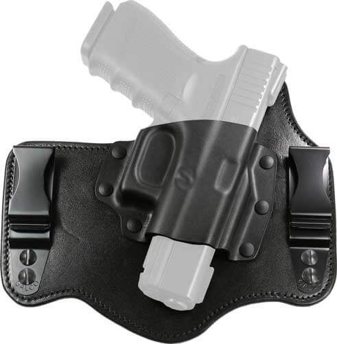 Galco KT218B KingTuk Deluxe IWB Black Kydex/Leather UniClip Fits 1911 3″-3.50″ Right Hand