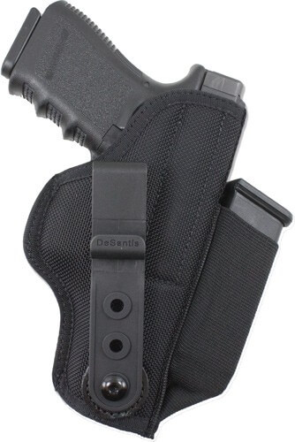 DeSantis Gunhide M24BJD6Z0 Tuck-This II IWB Black Nylon Belt Clip Compatible w/Ruger LC9/Glock 42/Colt Officer Belt 1.75″ Wide Ambidextrous