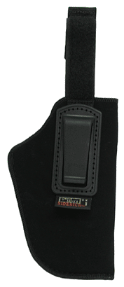 Uncle Mike’s 76361 Inside The Pants Holster Open Top Size 36 Black Suede Like Belt Clip Fits Sm Frame 5rd Revolver Right Hand