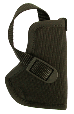 Uncle Mike’s 81101 Sidekick Hip Holster OWB Size 10 Black Cordura Belt Loop Fits 22-25 Cal Small Autos Right Hand