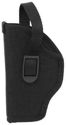 Uncle Mike’s 81161 Sidekick Hip Holster OWB Size 16 Black Nylon Belt Clip Fits Med/Lg Semi-Auto Fits 3.25-3.75″ Barrel Right Hand