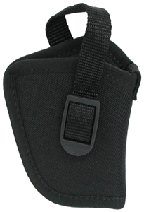 Uncle Mike’s 81161 Sidekick Hip Holster OWB Size 16 Black Nylon Belt Clip Fits Med/Lg Semi-Auto Fits 3.25-3.75″ Barrel Right Hand