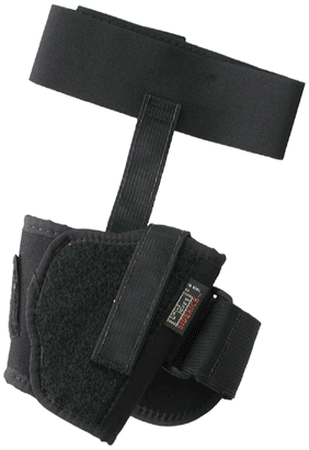 Uncle Mike’s 88201 Ankle Holster Ankle Size 0 Black Kodra Nylon Velcro Fits Sm Frame 5rd Revolver w/Hammer Spur Fits 2″ Barrel Right Hand