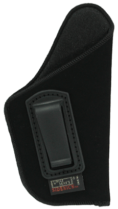 Uncle Mike’s 89161 Inside The Pants Holster IWB Size 16 Black Suede Like Belt Clip Fits Med/Large Semi Autos Fits 3.25-3.75″ Barrel Right Hand