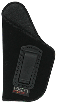 Uncle Mike’s 89361 Inside The Pants Holster IWB Size 36 Black Suede Like Belt Clip Fits Sm Frame 5rd Revolver w/Hammer Spur Fits 2″ Barrel Right Hand
