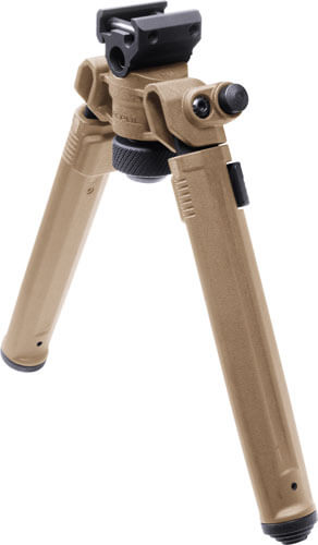 Magpul MAG941-FDE Bipod made of Aluminum with Flat Dark Earth Finish 1913 Picatinny Rail Attachment 6.30-10.30″ Vertical Adjustment & Rubber Feet for AR-Platform