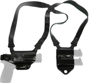 Galco MCII224B Miami Classic II Shoulder System Size Fits Chest Up To 56″ Black Leather Harness Fits Glock 19 Gen1-5 Fits Glock 17 Gen1-5 Fits Glock 22 Gen2-5 Right Hand