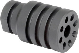 Midwest Industries MIARMB1 Muzzle Brake  Black Phosphate Steel with 1/2-28 tpi Threads for 223 Rem  5.56x45mm NATO AR-Platform”
