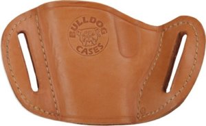 Bulldog MLTRS Molded  OWB Tan Leather Belt Slide Fits S&W J Frame Fits 2-4 Barrel Right Hand”