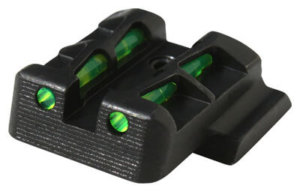 HiViz MPSLW11 S&W M&P Shield LiteWave Rear Sight  Black | Green Interchangeable Fiber Optic