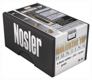 Nosler 26100 Ballistic Tip  6.5 Creedmoor .264 100 gr Spitzer/ 50 Per Box