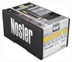 Nosler 27150 Ballistic Tip Hunting 270 Caliber .277 150 GR Spitzer 50 Box
