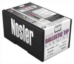 NOSLER BULLETS 20 CAL .204 32GR BALLISTIC TIP 100CT