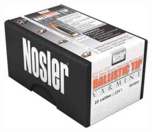 NOSLER BULLETS 22 CAL .224 40GR BALLISTIC TIP 250CT