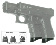 Pearce Grip PG19 Grip Extension made of Polymer with Black Finish for Most Mid Full Size Glock Gen3
