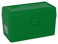 MTM AMMO BOX MAGNUM RIFLE 50-ROUNDS FLIP TOP STYLE GREEN