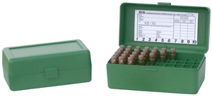 MTM AMMO BOX WSSM & .500SW 50-ROUNDS FLIP TOP STYLE GREEN