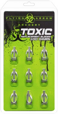 FLYING ARROW REPLACEMENT BLADE TOXIC 100GR 9/PK