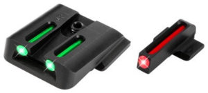 TruGlo TG131MP Fiber-Optic  Black | Red Fiber Optic Front Sight Green Fiber Optic Rear Sight
