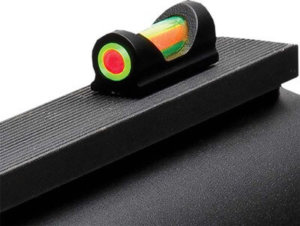 TruGlo TGTG948DD Fat•Bead   Black | Green with Red Center Fiber Optic Front Sight 5-40 Threads
