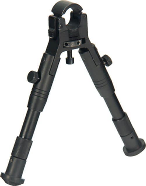 UTG BIPOD CLAMP ON CENTER HT 6.2-6.7 W/RUBBER FOOT PADS