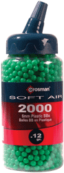 CROSMAN SOFTAIR 6MM PLASTIC BB’S 2000 COUNT JAR WITH SPOUT