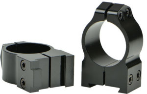 Warne 2R7M Maxima Grooved Receiver Ring Set Matte Black Steel 1″ Tube High Fixed Dovetail Mount Fits Ruger M77/Hawkeye