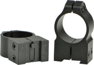 Warne 2R7M Maxima Grooved Receiver Ring Set Matte Black Steel 1″ Tube High Fixed Dovetail Mount Fits Ruger M77/Hawkeye