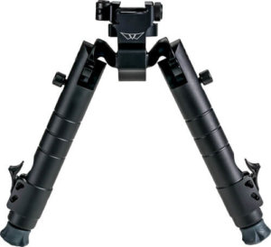 Warne 7901M Skyline Precision Bipod made of Matte Black Aluminum with Picatinny Rail Attachment Type Rapid Leg Deployment 22 Degree Cant 44 Degree Pan & 6.90-9.10″ Vertical Adjustment