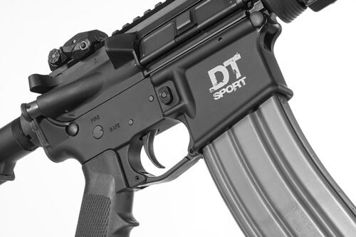 Del-Ton Inc DTSPORTM2 DT Sport Mod 2 5.56x45mm NATO 16″ 30+1 Black Hard Coat Anodized 6 Position M4 Stock Black A2 Grip