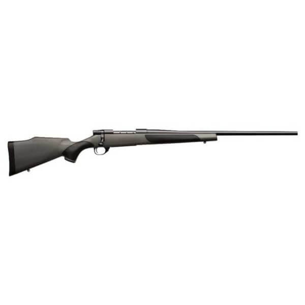 Weatherby VGT300WR6O Vanguard 300 Wthby Mag Caliber with 3+1 Capacity 26″ Barrel Matte Blued Metal Finish & Gray with Black Panels Fixed Monte Carlo Griptonite Stock Right Hand (Full Size)