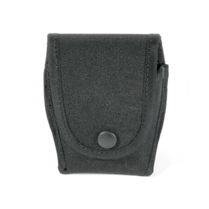 Bianchi 17390 7300 Covered Handcuff Case Standard Linked Handcuffs Accumold Black Basketweave 2.25 Hook & Loop”