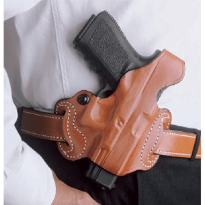 DeSantis Gunhide 105KAY8Z0 Intruder IWB/OWB Black Leather Belt Clip Fits Glock 42 Right Hand