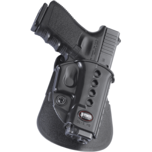 Fobus GL2E2BH Passive Retention Evolution OWB Black Polymer Belt Compatible w/Glock 17/19/26/33/34 Includes Belt Loops Right Hand