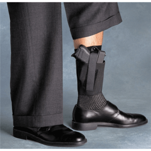 Galco AG298B Ankle Glove  Size Fits Ankles up to 13 Black Leather Hook & Loop Compatible w/Glock 29/30/30S Right Hand”