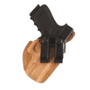 Galco SIL104 Silhouette  OWB Tan Leather Belt Slide Fits Ruger GP100 Fits S&W L Frame Fits 3-4.25 Barrel Right Hand”