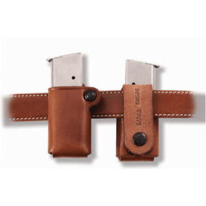 Galco SMC26 SMC Mag Case Single Tan Leather Belt Loop Compatible w/ Taurus PT945 Belts 1.75″ Wide Ambidextrous Hand