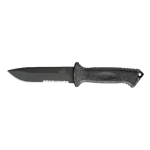 Ka-Bar 1256 Fighting/Utility 5.25″ Fixed Clip Point Plain 1095 Cro-Van Blade/Black Kraton G Handle Includes Sheath