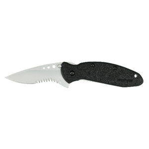 Kershaw 1620ST Scallion 2.40″ Folding Drop Point Part Serrated Bead Blasted 420HC SS Blade Black Glass-Filled Nylon Handle Includes Pocket Clip