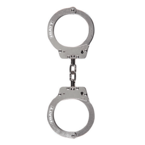 Cuff  Oversized Steel Chain Handcuffs   Nickel