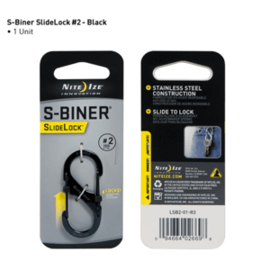 S-Biner SlideLock Steel #2, Black