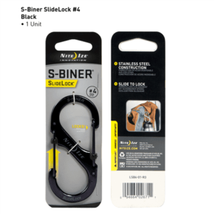 S-Biner SlideLock Steel #4, Black