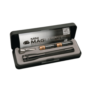 Mini Mag 2-Cell AA LED PRO Flashlight w/ Holster
